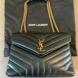 Saint Laurent - Medium Lou Lou Black Handbag